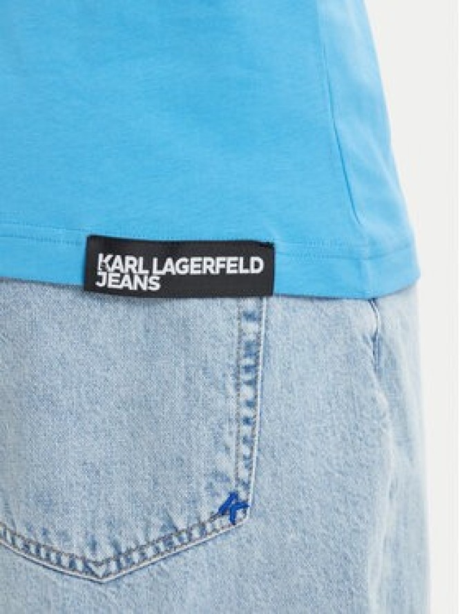 Karl Lagerfeld Jeans T-Shirt A1M17044 Niebieski Regular Fit