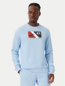 Beverly Hills Polo Club Bluza M6339T Niebieski jasny Regular Fit