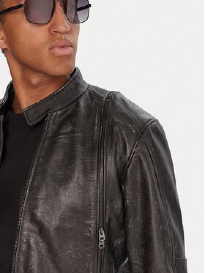 G-Star Raw Kurtka skórzana D26931-E082 Szary Regular Fit