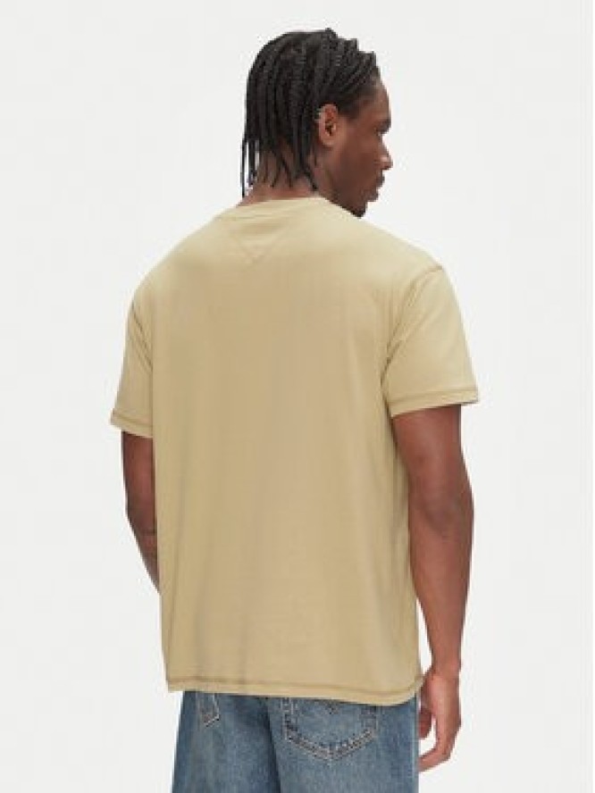 Tommy Jeans T-Shirt Tonal Crest DM0DM20805 Beżowy Relaxed Fit