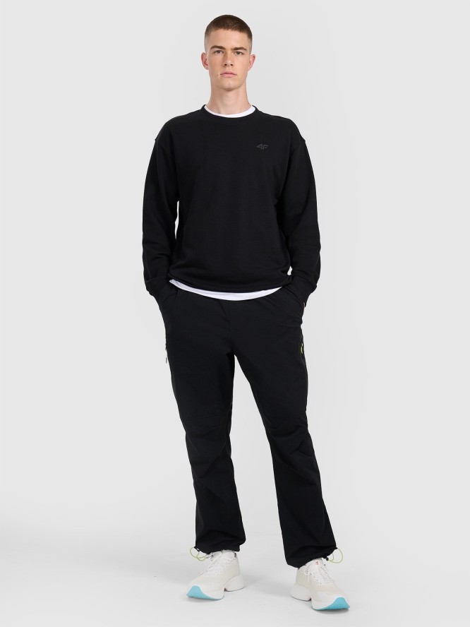 4F Bluza dresowa nierozpinana bez kaptura męska - czarna L