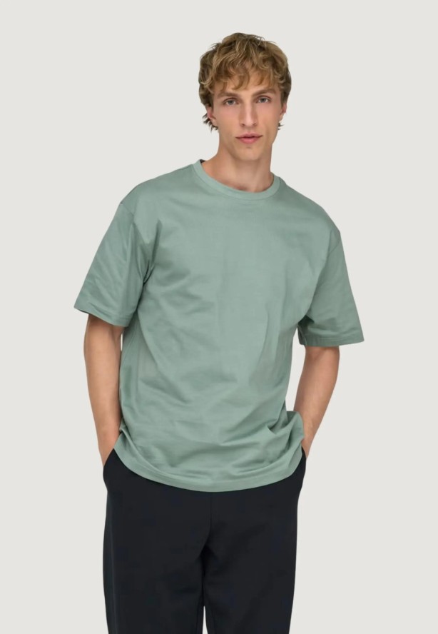Koszulka crop top Mężczyzna ONLY & SONS Onsfred Life Rlx Ss Tee Noos