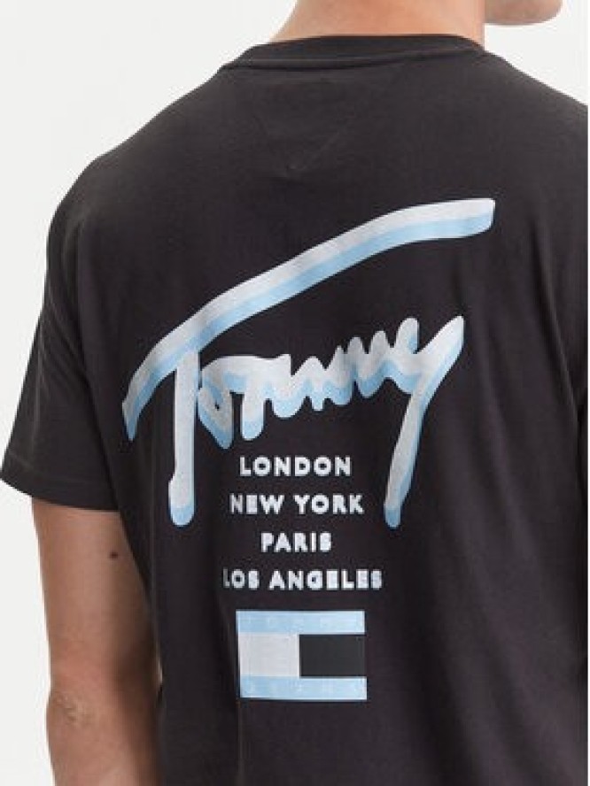 Tommy Jeans T-Shirt Signature City DM0DM21934 Czarny Regular Fit