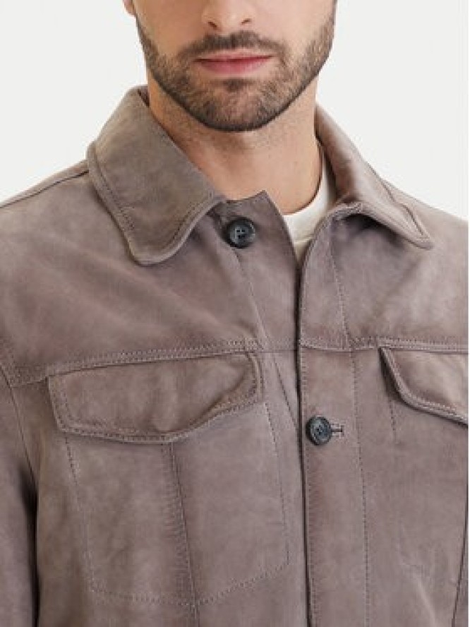 Milestone Kurtka skórzana Maurice 611613 60745 Brązowy Regular Fit