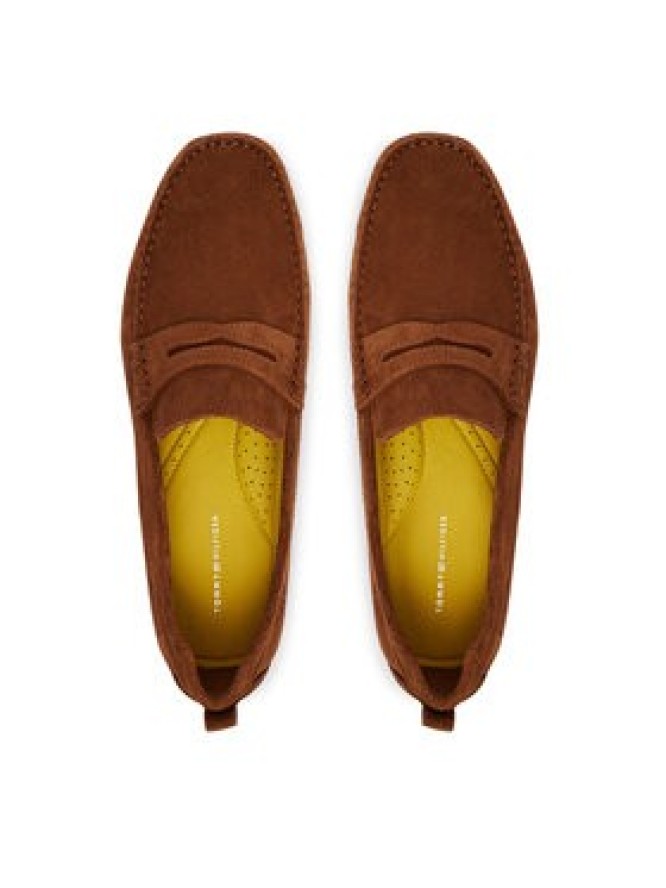 Tommy Hilfiger Mokasyny Core Hilfiegr Suede Driver FM0FM05789 Écru