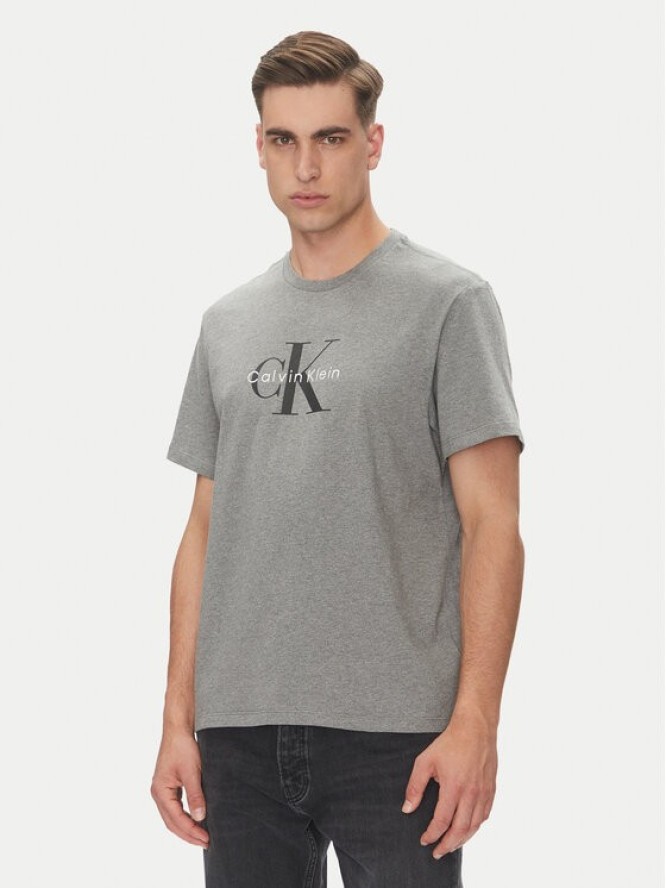 Calvin Klein Jeans T-Shirt Hero Monologo LV04RB862G Szary Regular Fit