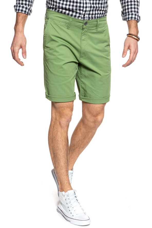 SPODENKI MĘSKIE WRANGLER CHINO SHORT JADE GREEN W14AKM33H 112126562