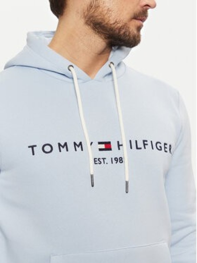 Tommy Hilfiger Bluza Logo MW0MW11599 Błękitny Regular Fit