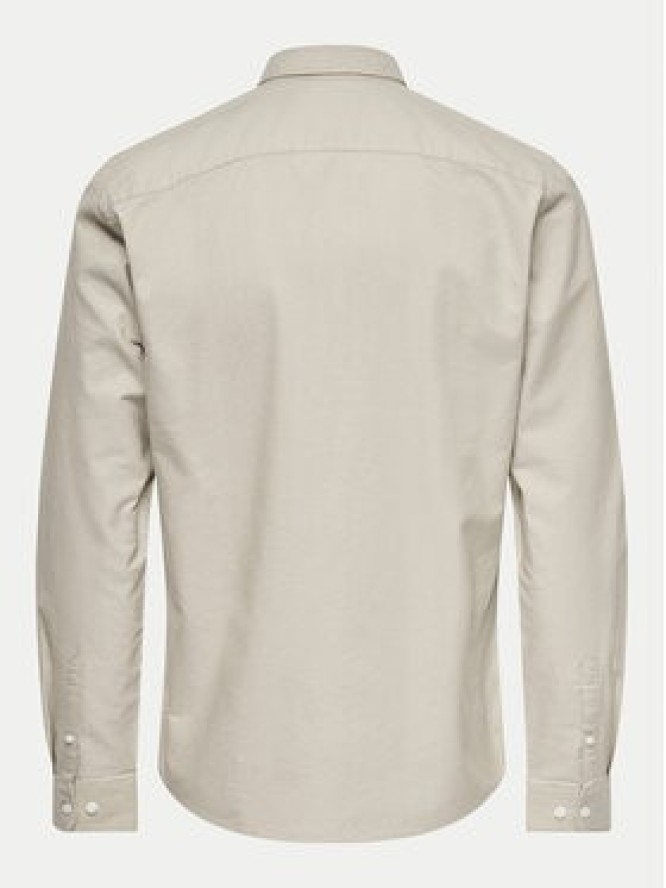 Only & Sons Koszula Alvaro 22006479 Beżowy Slim Fit