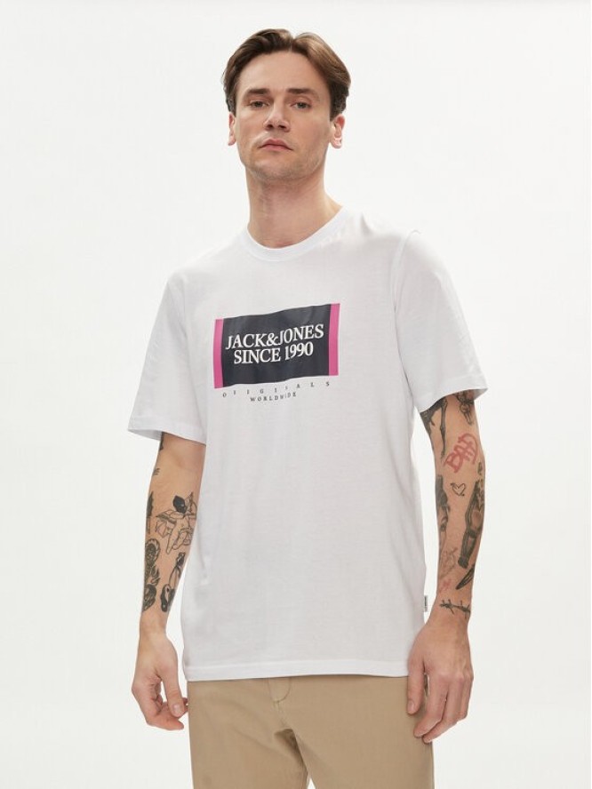 Jack & Jones T-Shirt Lafayette 12252681 Biały Standard Fit
