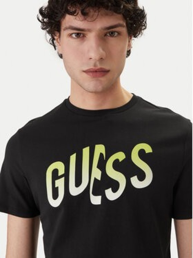 Guess T-Shirt F6GI02 J1314 Czarny Slim Fit