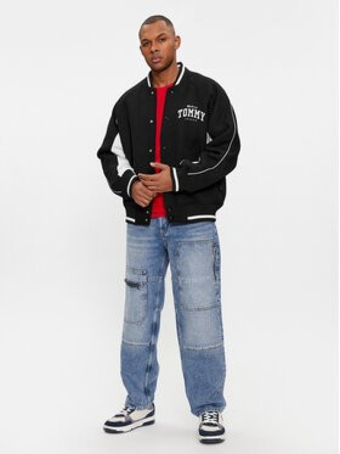 Tommy Jeans Kurtka bomber Tjm Wool Varsity Bomber DM0DM17884 Czarny Regular Fit