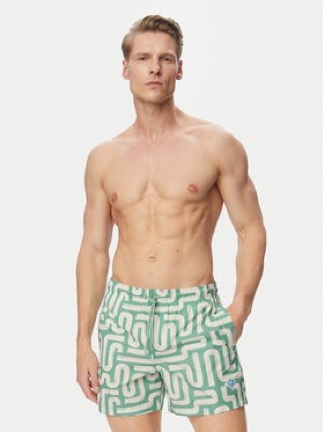 Jack & Jones Szorty kąpielowe Maui Sand 12291428 Zielony Regular Fit