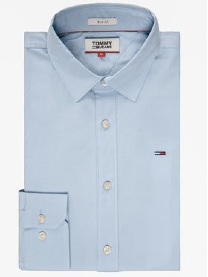 Tommy Jeans Koszula DM0DM04405 Błękitny Slim Fit