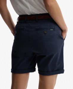 superdry Chino Shorts z bawełną i elastanem – relaxed fit – NAUTICAL NAVY