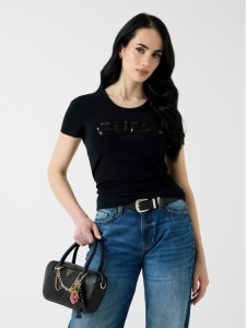 Guess T-Shirt 174863 Czarny Classic Fit
