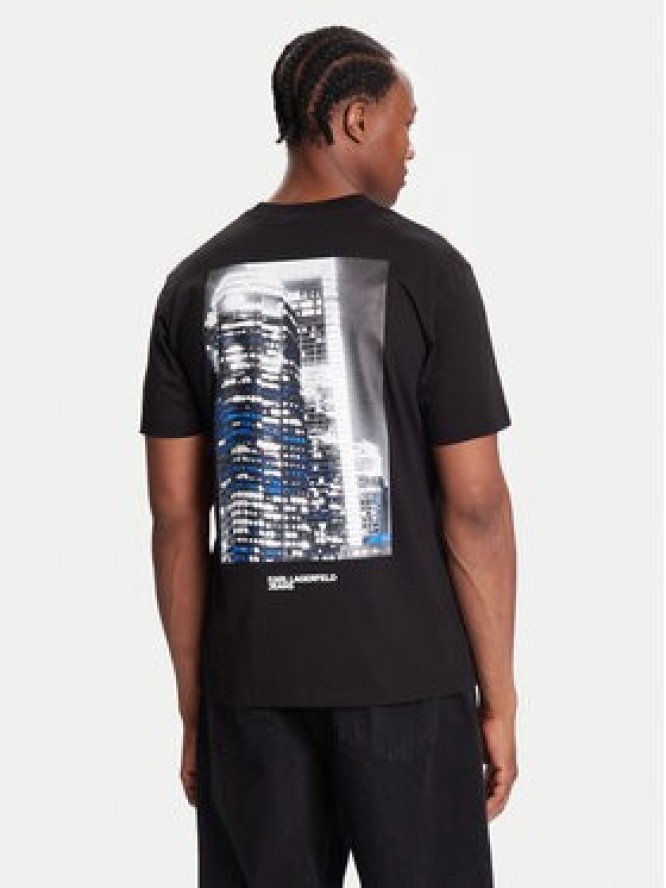 Karl Lagerfeld Jeans T-Shirt A4M17025 Czarny Regular Fit