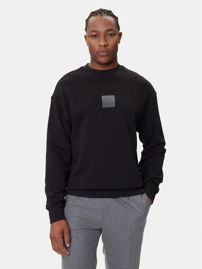 HUGO Bluza Dusplited 50542847 Czarny Relaxed Fit