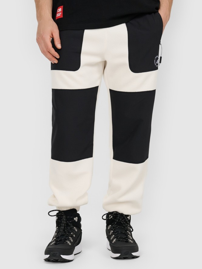 4F Spodnie polarowe joggery męskie - beżowe M