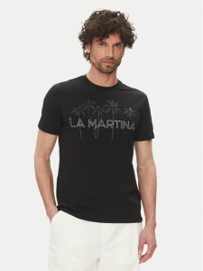 La Martina T-Shirt Andy MAR311 JS324 Czarny Regular Fit