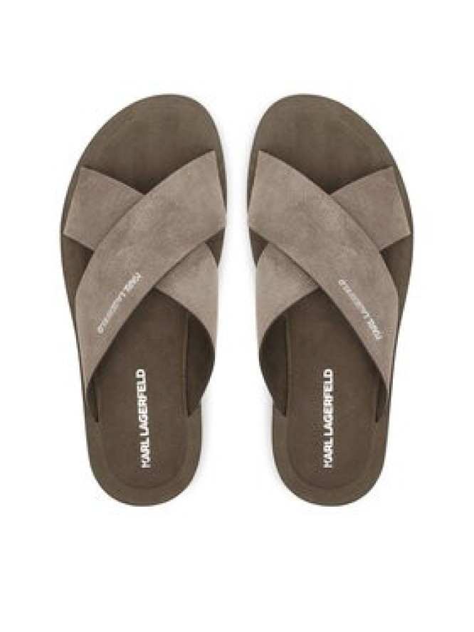 KARL LAGERFELD Klapki Kastor III KL70214 Szary