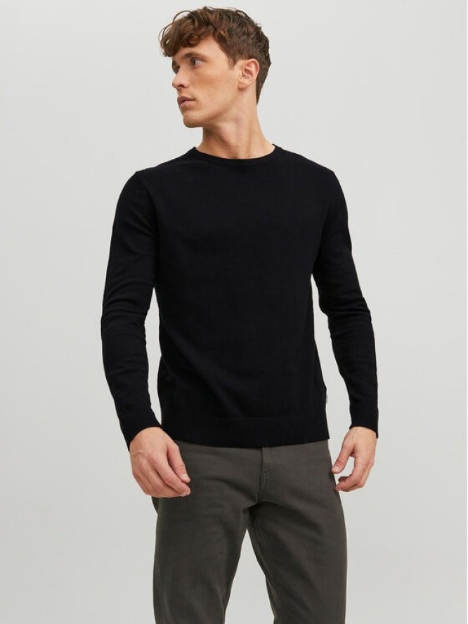 Jack & Jones Sweter Emil 12208364 Czarny Regular Fit