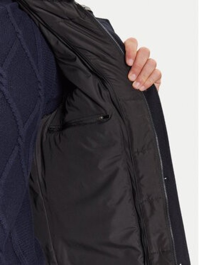 JOOP! Płaszcz wełniany 17 JO-48Gary 30048807 Granatowy Regular Fit