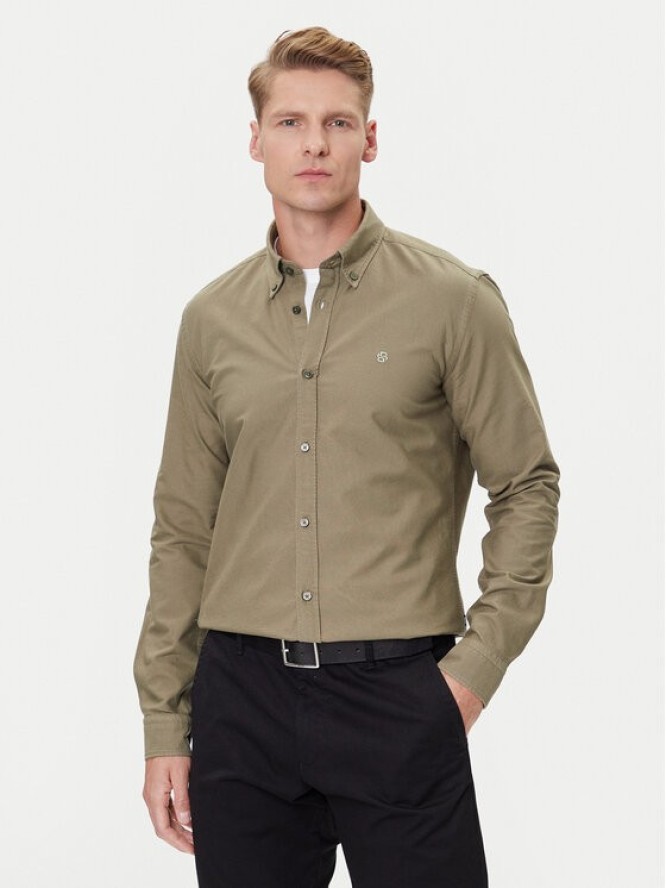 BOSS Koszula H-Roan 50544917 Zielony Slim Fit