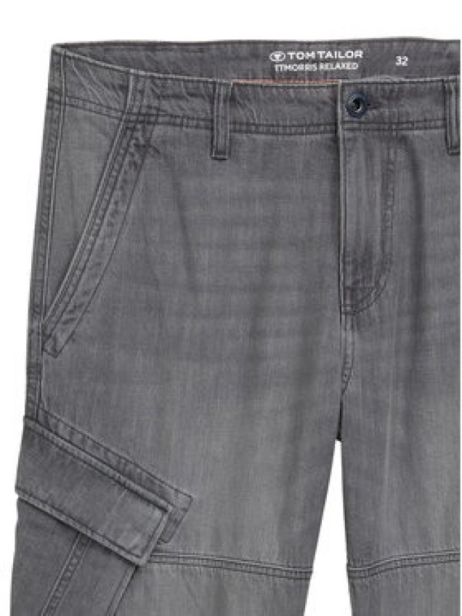 Tom Tailor Szorty jeansowe 1044977 Szary Relaxed Fit