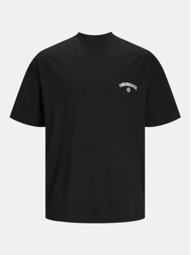 Jack & Jones T-Shirt Santorini 12251776 Czarny Wide Fit