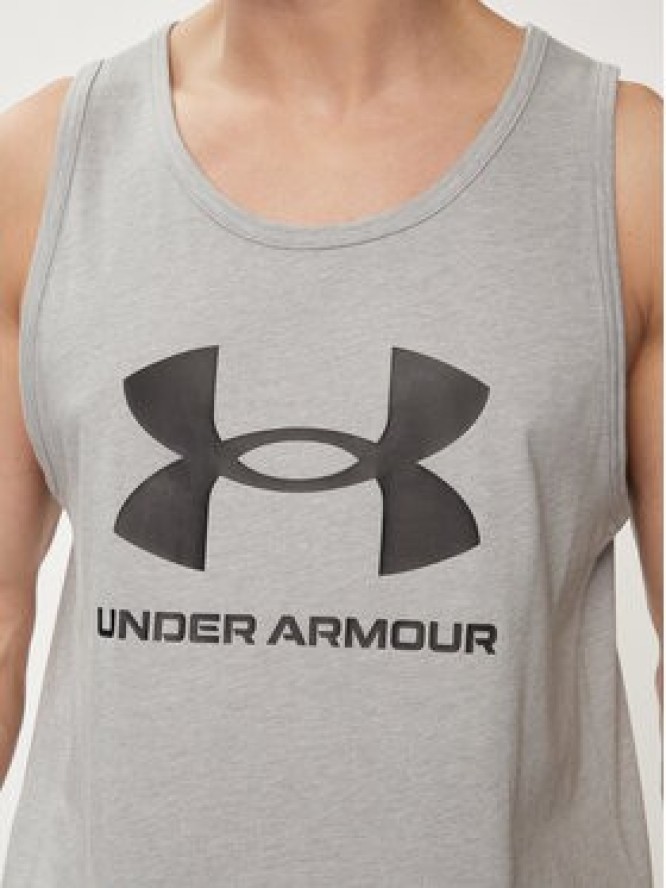 Under Armour Tank top Ua Sportstyle Logo Tank 1382883-035 Szary Loose Fit