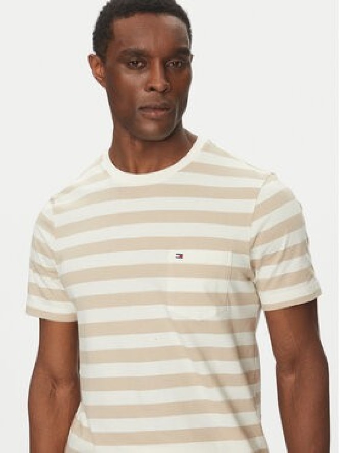 Tommy Hilfiger T-Shirt Essential MW0MW37283 Beżowy Regular Fit