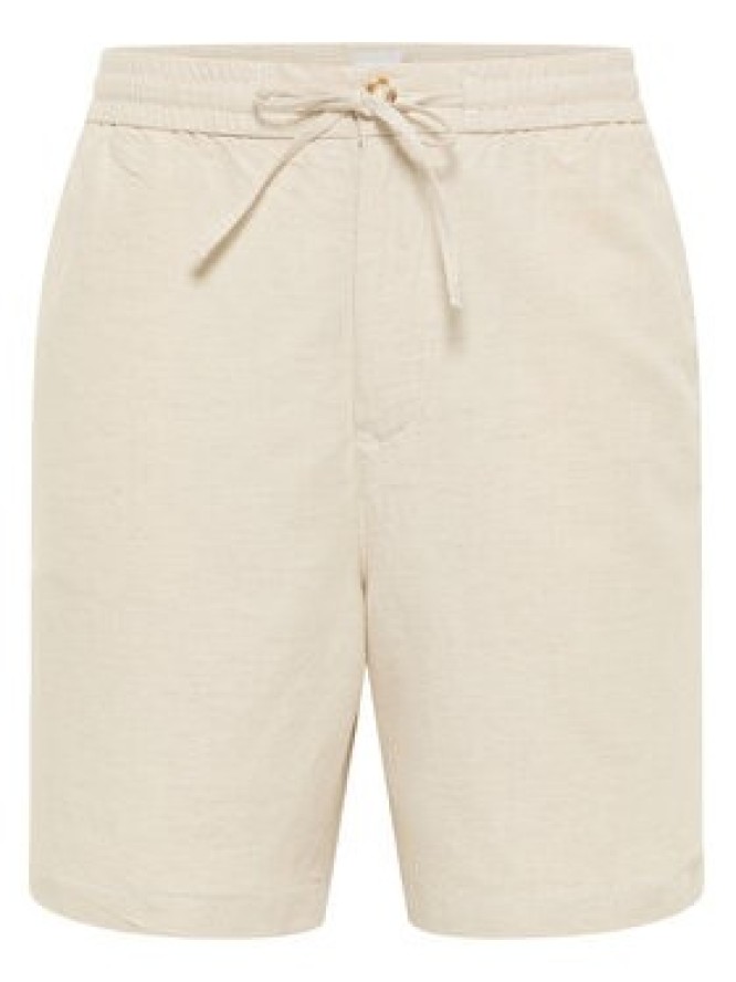 Mustang Szorty materiałowe Linen 1016459 Écru Loose Fit