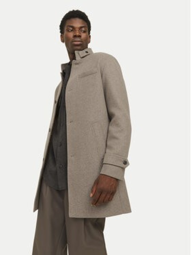 Jack & Jones Płaszcz wełniany Melton 12258672 Beżowy Regular Fit