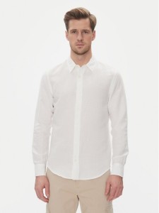 Lee Koszula Patch 112364230 Biały Regular Fit