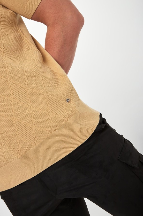 Polo męskie w romby KARL LAGERFELD