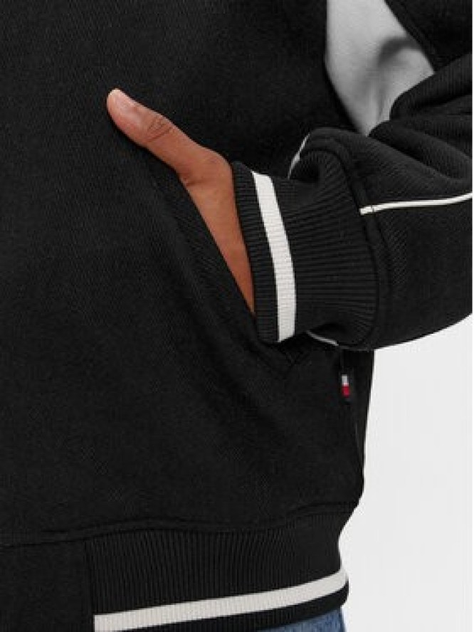 Tommy Jeans Kurtka bomber Tjm Wool Varsity Bomber DM0DM17884 Czarny Regular Fit