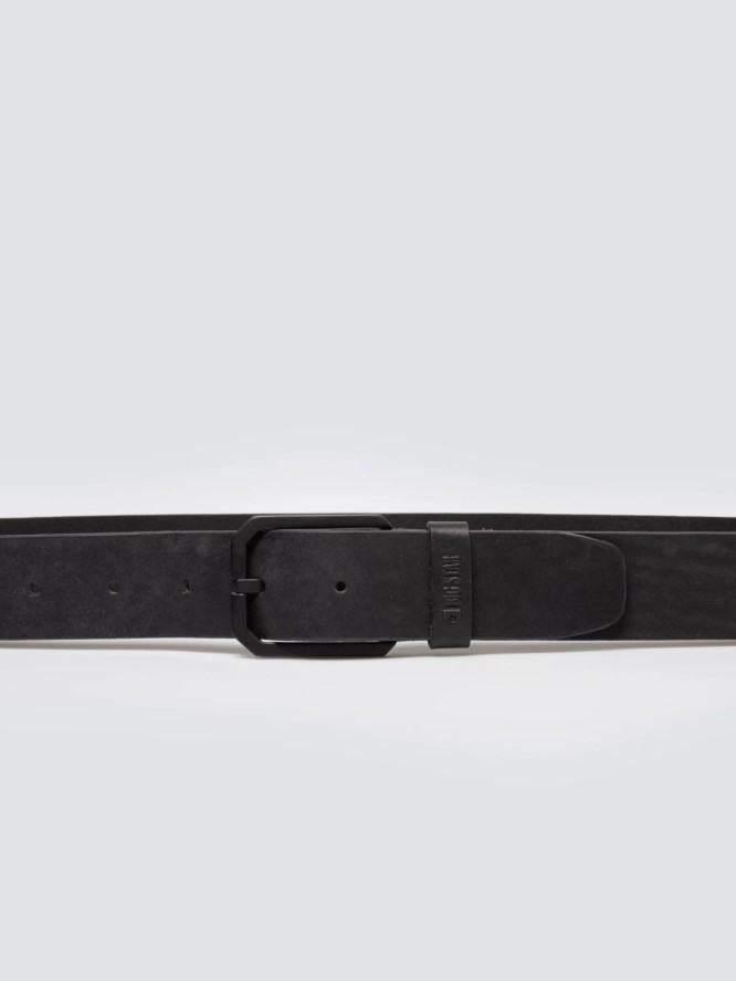 Pasek męski skórzany czarny Alisan 906