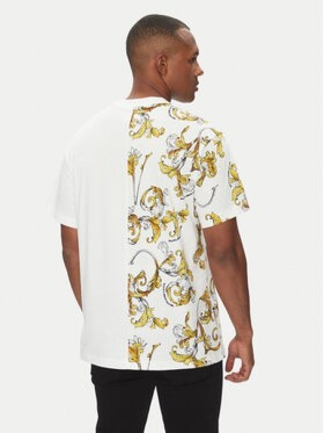 Versace Jeans Couture T-Shirt 78GAH609 Biały Regular Fit