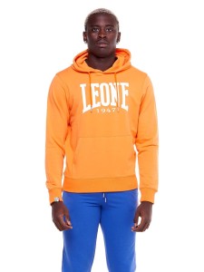 Leone 1947 Apparel Męska bluza z kapturem i dużym logo, lekka bawełna