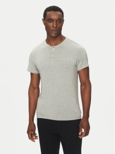 Calvin Klein Underwear T-Shirt Henley LV00NM2803 Szary Regular Fit