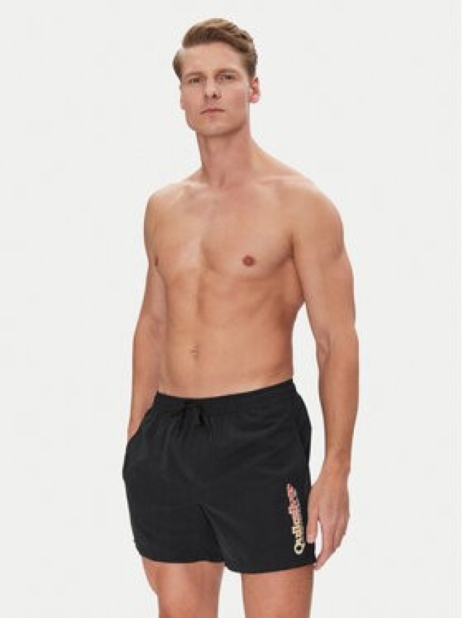 Quiksilver Szorty kąpielowe Spl Fineline Volley 15 EQYJV04141 Czarny Regular Fit