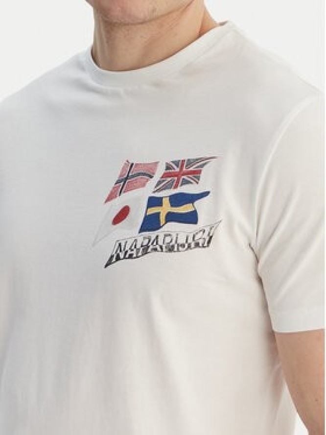 Napapijri T-Shirt S-Mahsa NP0A4FZB Biały Regular Fit