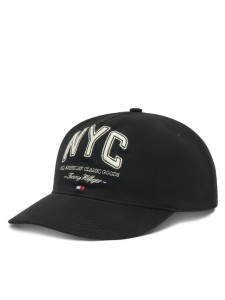 Tommy Hilfiger Czapka z daszkiem Flag Seasonal 5 Panel AM0AM13562 Czarny