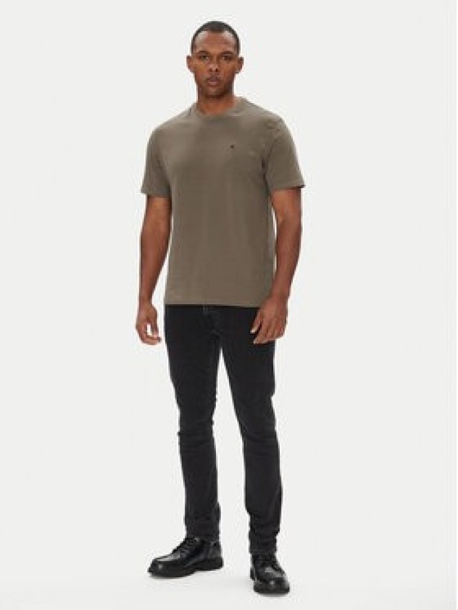 Calvin Klein Jeans T-Shirt LV040HM265 Brązowy Regular Fit