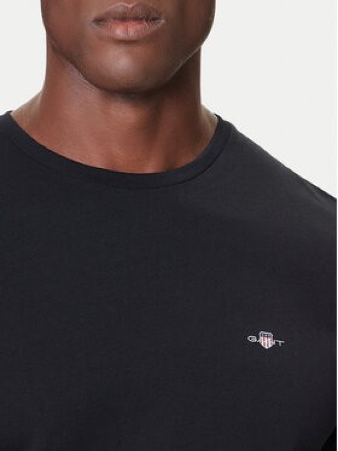 Gant T-Shirt 2004080 Czarny Regular Fit
