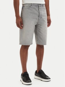 HUGO Szorty jeansowe Skate 50561704 Szary Straight Fit