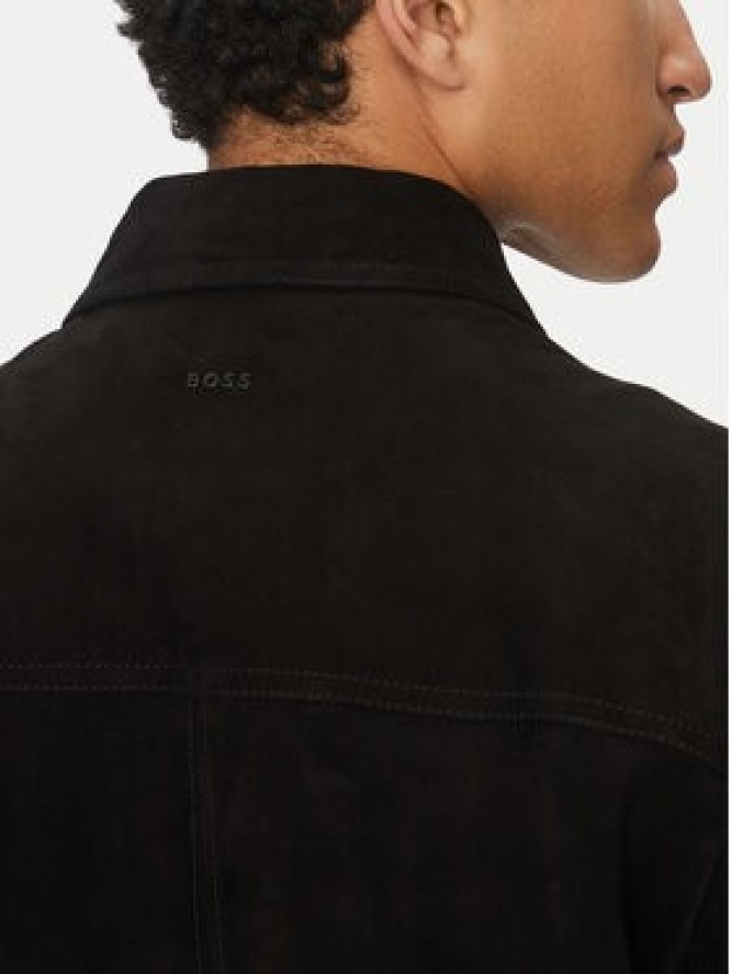 BOSS Kurtka skórzana Jomare 50537118 Czarny Regular Fit