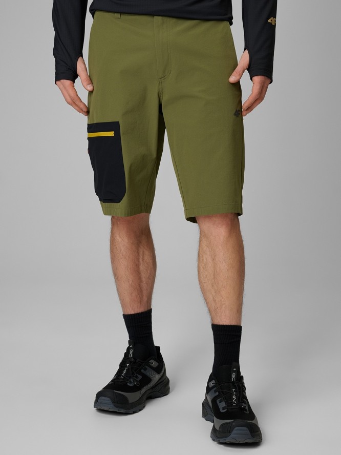 4F Spodenki trekkingowe szybkoschnące męskie - khaki XL