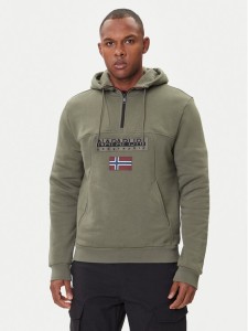Napapijri Bluza Burgee NP0A4I5E Zielony Regular Fit